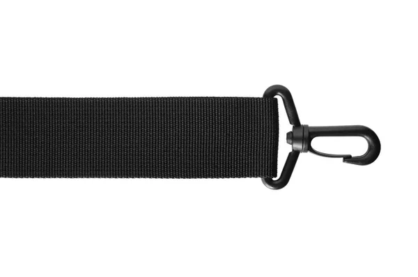 Black Belt Rope Strap Lanyard Hanging Plastic Clasp Snap Latch — Stock Photo, Image