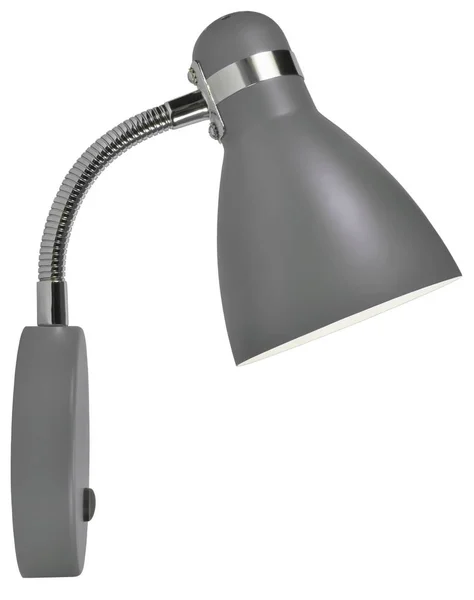 Grey Wall Sconce Bed Gooseneck Lamp Modern Surface Mounted Home — Stok Foto