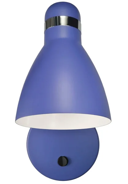 Голубая Стена Кровать Gooseneck Lamp Современная Надземная Домашняя Осветительная Арматура — стоковое фото