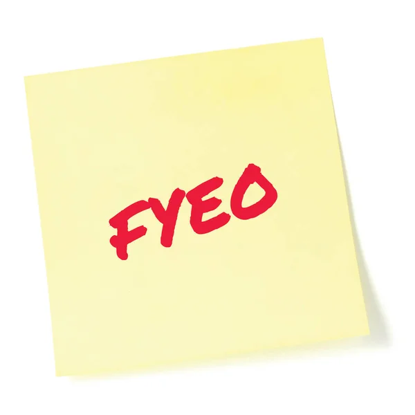 Your Eyes Only Initialism Fyeo Red Marker Written Acronym Text — Stock Photo, Image