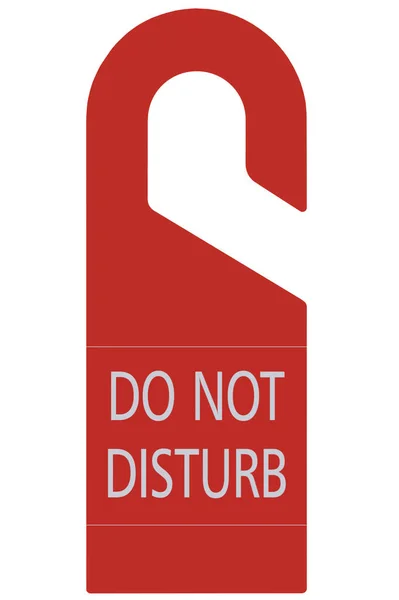 Red Disturb Door Handle Cardboard Tag Vertical Isolated Hanger Sign — Stock Photo, Image