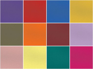 Sonbahar-Kış 2018-2019 sezonun moda Pantone renk kümesi. Gözenekli lastik doku