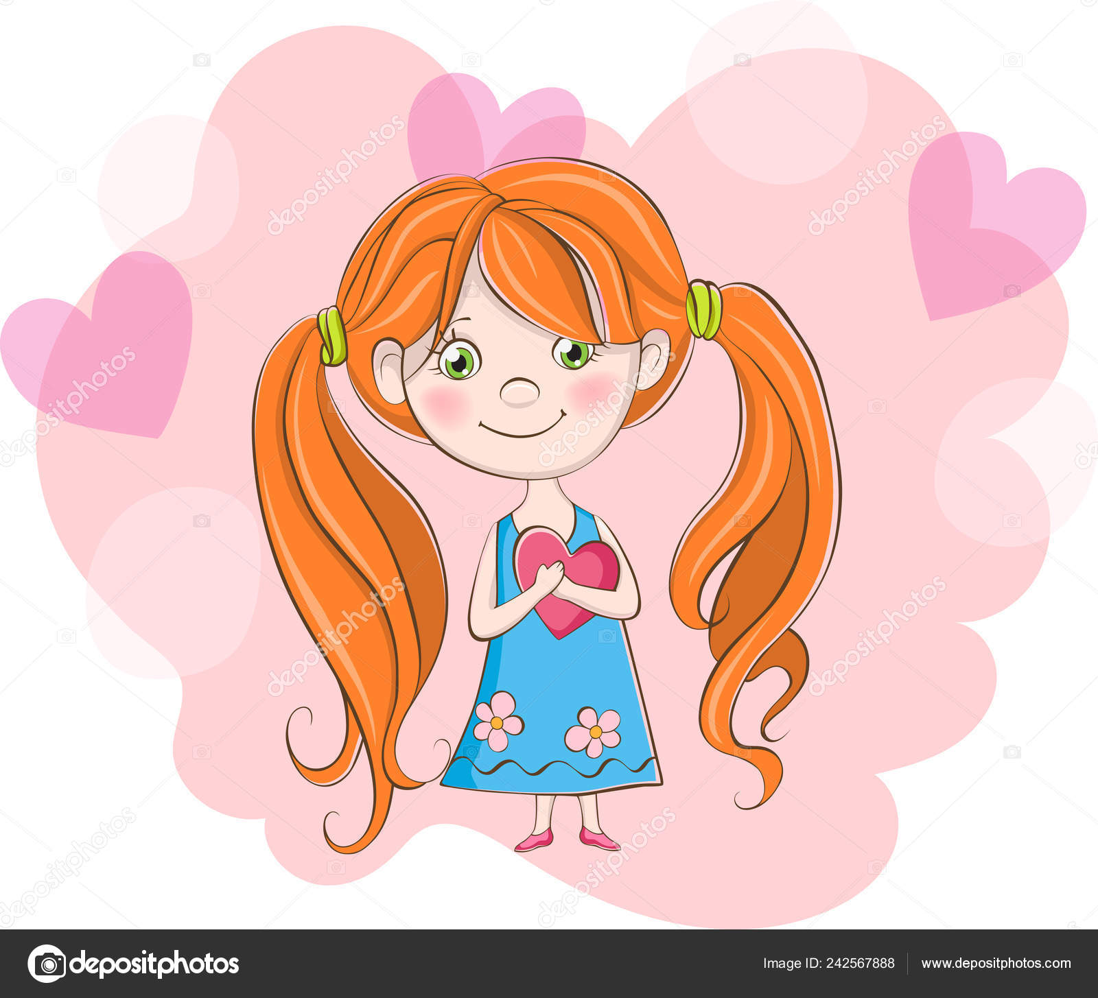 picture Cute Backgrounds For Girls Valentines Day cute girl heart valentine day background vector image by c escada vector stock 242567888
