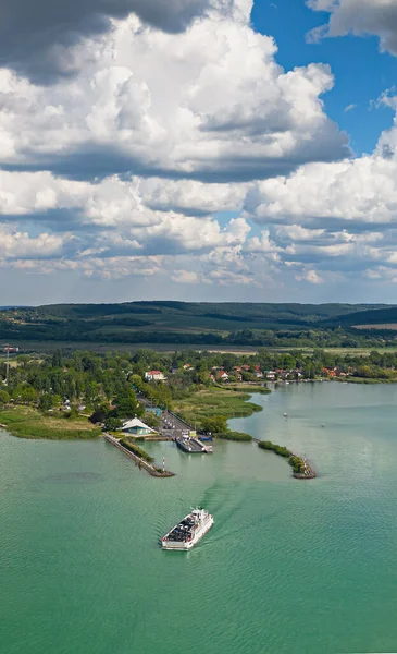 Szantod Hungary Haziran 2020 Macaristan Feribotlu Szantod Limanı Haziran 2020 — Stok fotoğraf