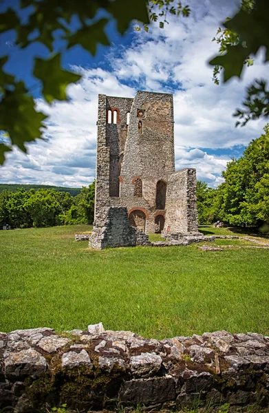 Rovine Medievali Tempio Drgicse Sul Lago Balaton — Foto Stock