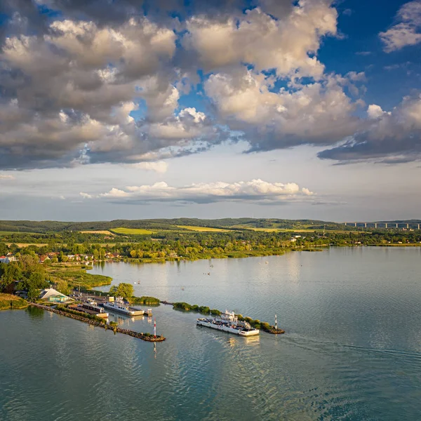 Szantod Hungary Haziran 2020 Macaristan Feribotlu Szantod Limanı Haziran 2020 — Stok fotoğraf