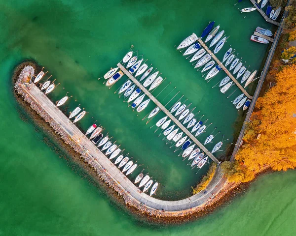 Vista Aérea Porto Lago Balaton — Fotografia de Stock