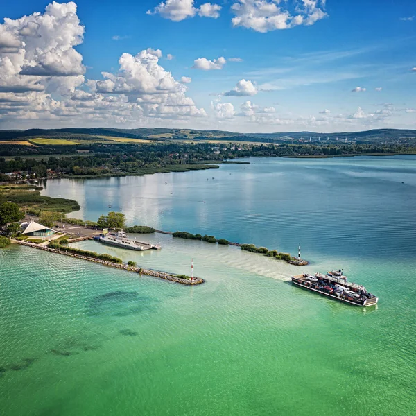 Szantod Hungary Haziran 2020 Macaristan Feribotlu Szantod Limanı Haziran 2020 — Stok fotoğraf