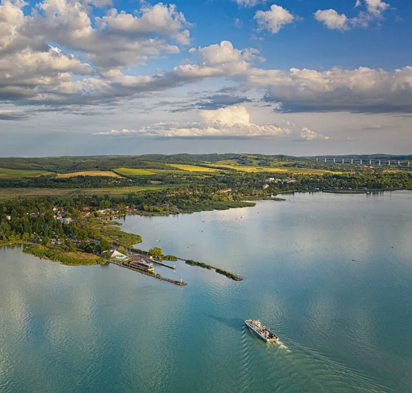 Szantod Hungary Haziran 2020 Macaristan Feribotlu Szantod Limanı Haziran 2020 — Stok fotoğraf