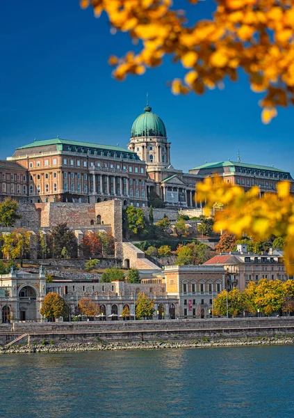 Pohled Královský Palác Buda Budapešti Maďarsko — Stock fotografie