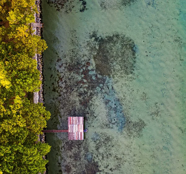 Vue Aérienne Sur Jetée Lac Balaton — Photo