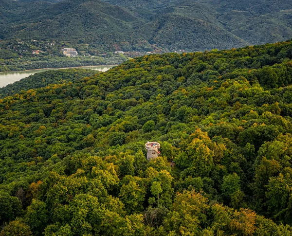 Bella Torre Panoramica Sulla Curva Del Danubio Nagymaros — Foto Stock