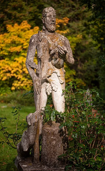 Stone Statue Shepherd Dog Park — Stock Photo, Image