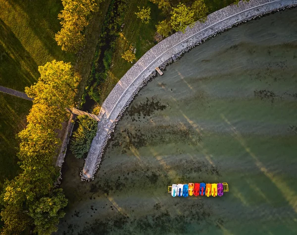 Повітряний Вид Кавуни Озері Балатон Влітку — стокове фото