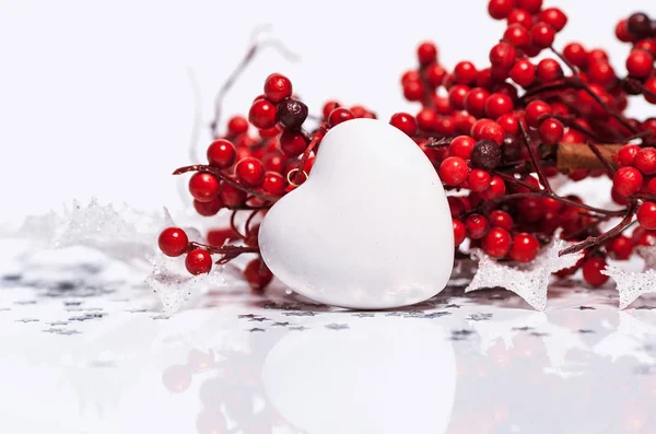 Christmas Composition Heart — Stock Photo, Image