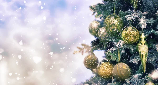 クリスマスと新年の休日の背景 冬の季節 — ストック写真