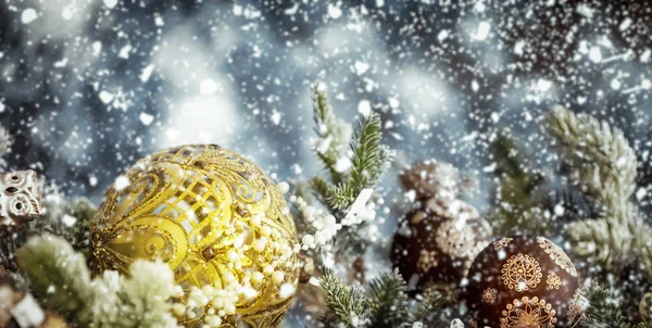 Weihnachten Und Neujahr Feiertage Hintergrund Wintersaison — Stockfoto