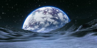 Yeni Exoplanet veya Extrasolar gezegen atmosferi ve ay