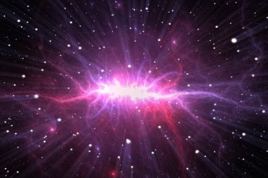 Zaman sıçraması, uzayda seyahat. Spacetime yarık, illüstrasyon