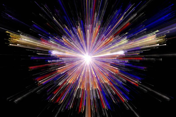 Star explosion with particles, illustration