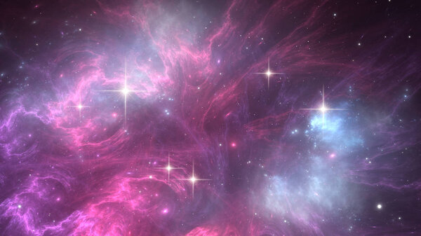 Space nebula, for use with projects on science, research, and education