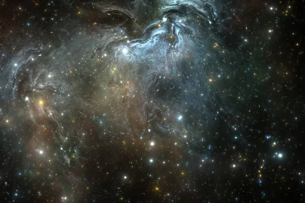 Espaço Fundo Com Nebulosa Estrelas Ilustração — Fotografia de Stock