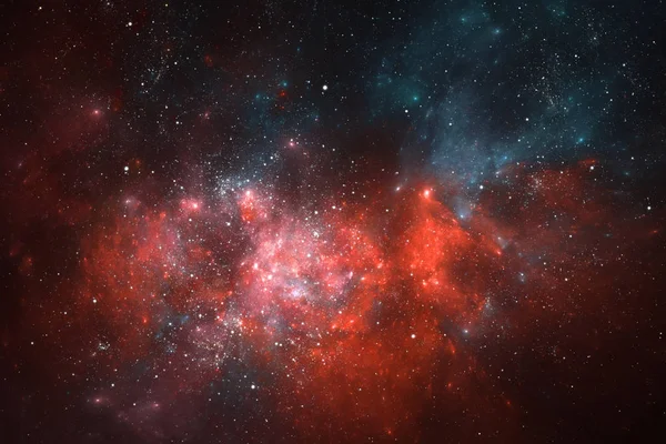 Éjszakai Égbolt Helyet Háttér Köd Csillagok Illusztráció — Stock Fotó