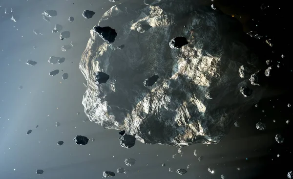Asteroid Belt Located Orbits Mars Jupiter Rendering — Stock Photo, Image
