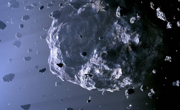 Пояс Астероидов Расположенный Между Орбитами Марса Юпитера Рендеринг — стоковое фото