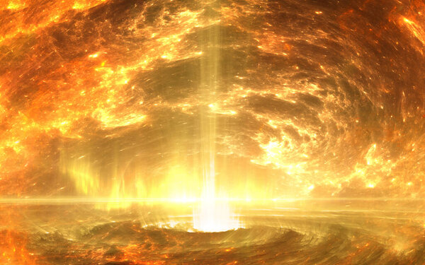 Inner core of earth. 3D illustration