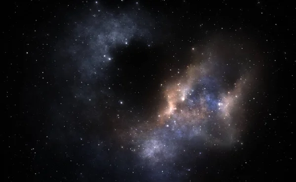 Fondo Espacial Con Nebulosa Planetaria Estrellas Ilustración —  Fotos de Stock