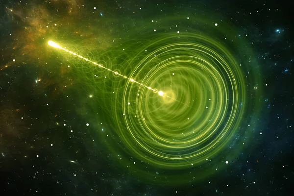 웜홀이나 블랙홀 깔때기 모양의 하나의 우주를 우주와 수있습니다 Space Time — 스톡 사진