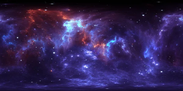 360 파노라마 직사각형 Hdri 구형의 파노라마 성운과 별들로 이루어진 — 스톡 사진