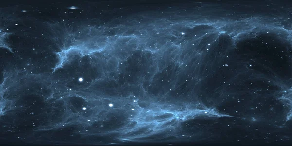 Espacio 360 Grados Nebulosa Panorama Proyección Equirectangular Mapa Del Medio — Foto de Stock