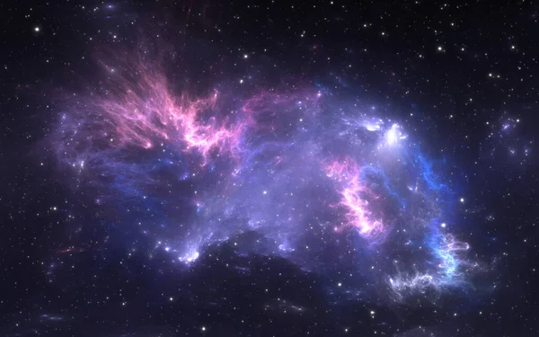 Nebulosa Spaziale Con Stelle Illustrazione Utilizzare Con Progetti Scienza Ricerca — Foto Stock