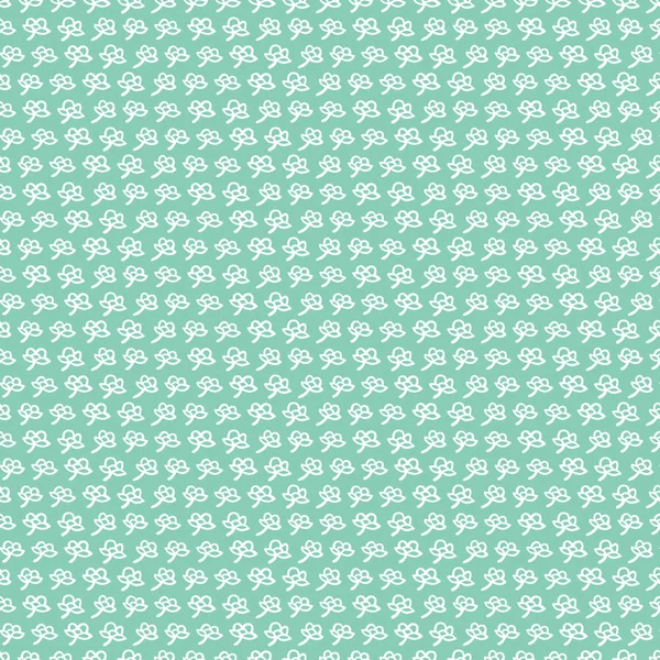 Elle çizilmiş deniz mavisi zemin üzerine beyaz çiçek Resimli Dikişsiz desen yaptı