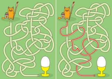 Küçük kedi labirent