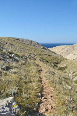Hiking trail on the southern part of the island of Krk towards Vela Draga clipart