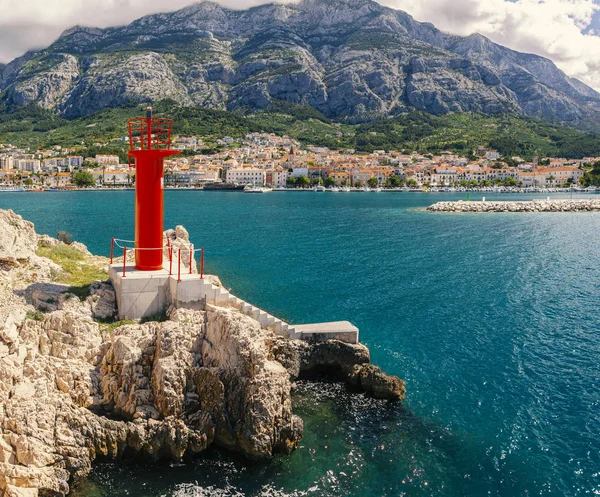 Staden Makarska Den Dalmatiska Kusten Kroatien — Stockfoto