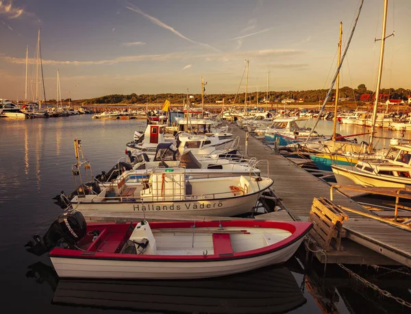 Torekov Sweden August 2018 Boats Harbour Fishing Village — Stock Photo, Image