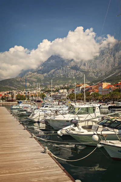 Makarska Hırvatistan Mayıs 2018 Resort Town Limanı — Stok fotoğraf