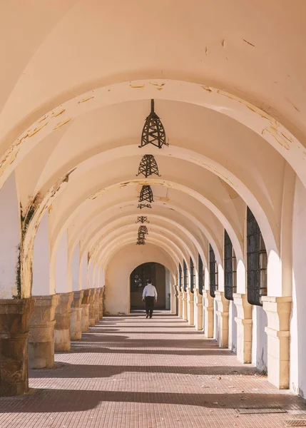 Arched Portico Walkway Rhodes Town Greece — Stock Photo, Image