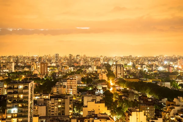 Buenos Aires Argentinien September Blick Über Die Stadt Bei Nacht — Stockfoto