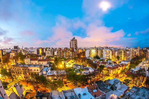 Montevideo Uruguay September Luftaufnahme Der Stadt Bei Nacht September 2015 — Stockfoto