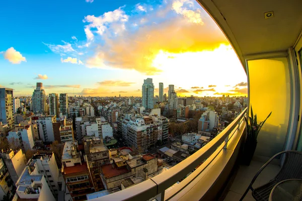Buenos Aires panorama i skymningen — Stockfoto