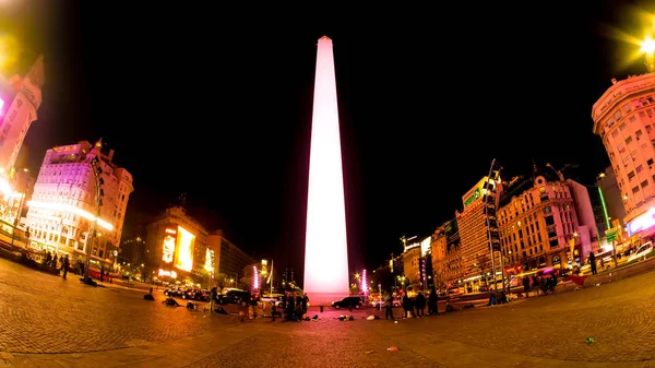 Widok na pomnik Obelisk w Buenos Aires w Argentynie — Zdjęcie stockowe