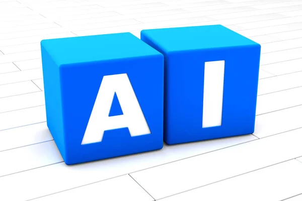 3D illustration of the word AI — Stock Photo, Image