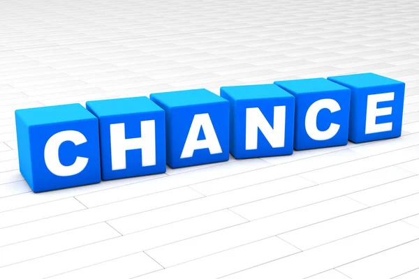 Illustration 3D du mot Chance — Photo