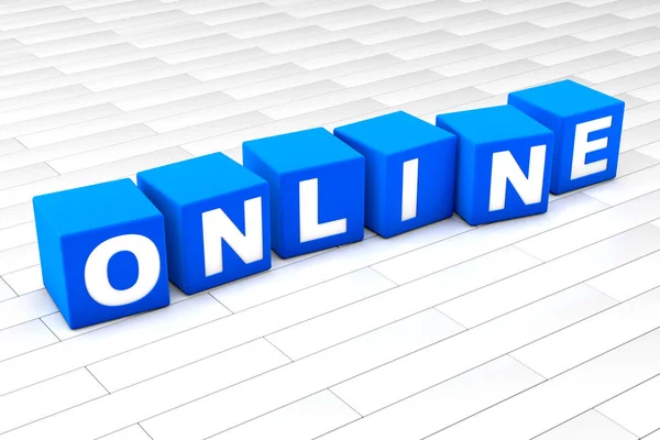 3D rendered illustration of the word Online — Stock Photo, Image