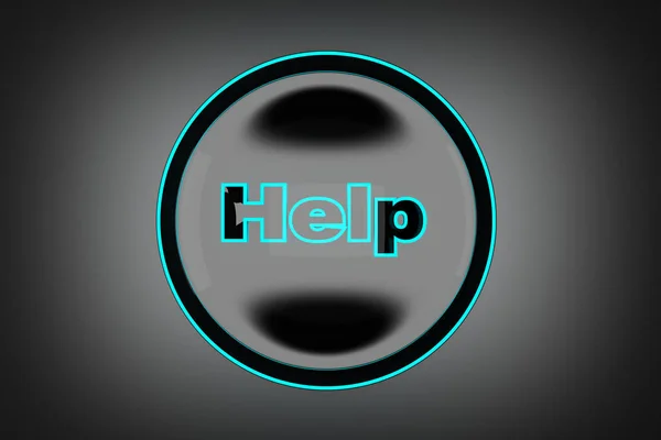 Help Button Illustration — Stock Photo, Image